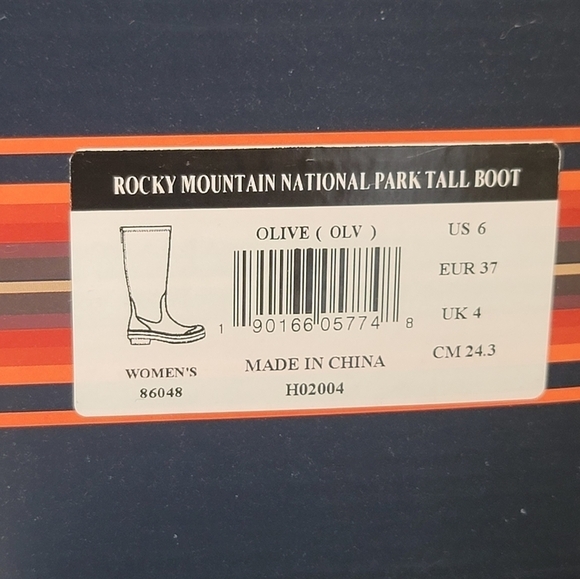 Pendleton Boots Rocky Mountain National Park Rain Boots Size 6 NWT #1446 - Picture 2 of 16
